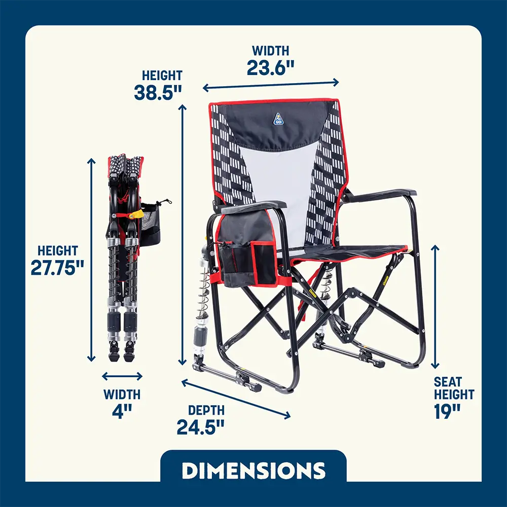 Luxury Camp Adjustable Rocker - Choice 573 - Heavy-Duty Kickback Rocker with Beverage Holder Detail