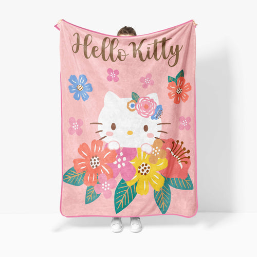 Decorative Knitted Floral Grace 46 x 60 Coral Fleece Kids Throw Blanket - Soft Bedding Accessories - Cozy Fleece Throw Blanket for Couch & Bed - Default Title