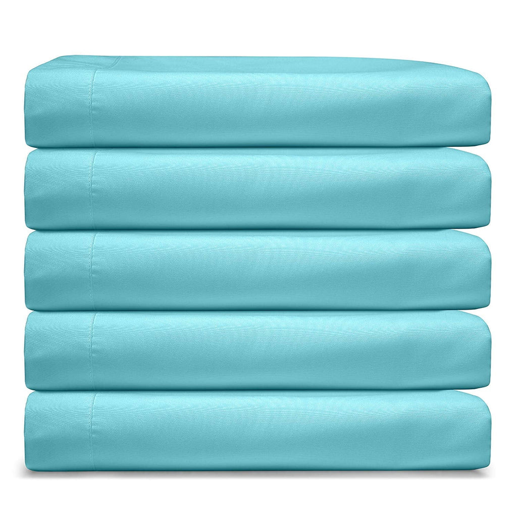 Breathable Luxury RV/Short Queen 6-Piece Bed Set for Campers - Deep Pocket Fitted Sheet Luxury Soft Microfiber, Teal - Luxury Bed Sheet Set with Deep Pockets Detail