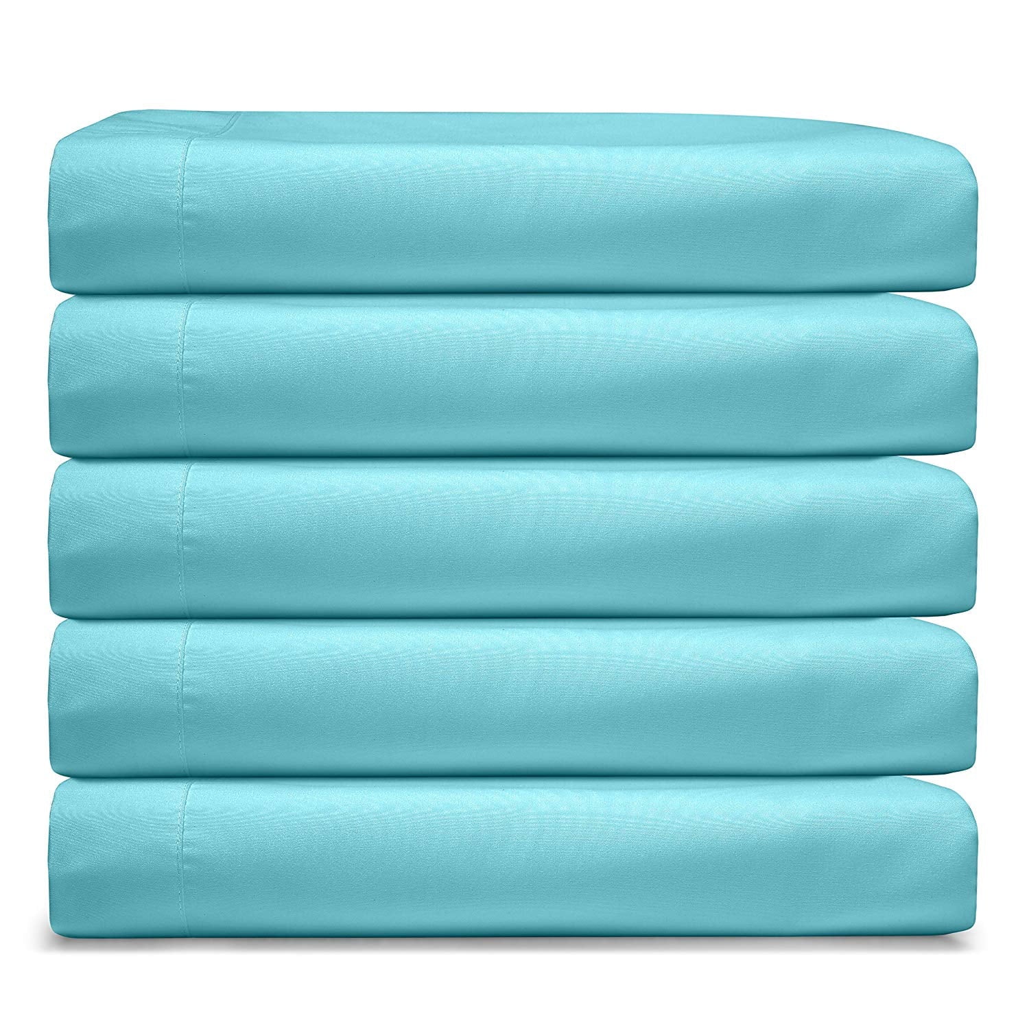 Breathable Luxury RV/Short Queen 6-Piece Bed Set for Campers - Deep Pocket Fitted Sheet Luxury Soft Microfiber, Teal - Luxury Bed Sheet Set with Deep Pockets Detail
