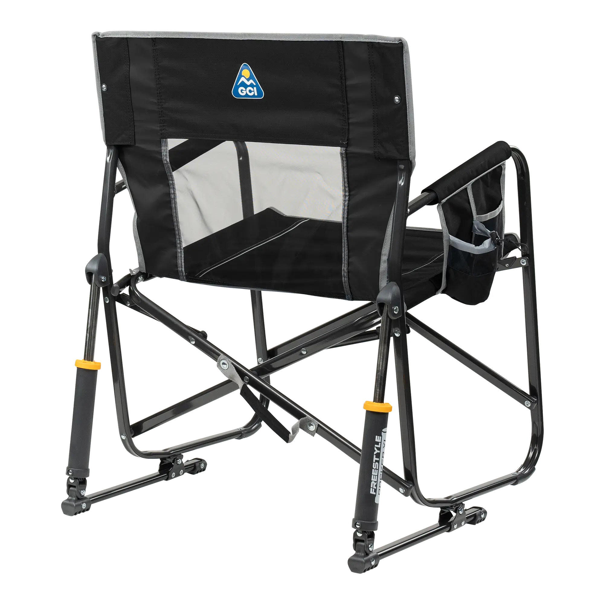 Patented Spring-Action Freestyle Rocker XL - Choice 552 - Heavy-Duty Kickback Rocker with Beverage Holder Detail