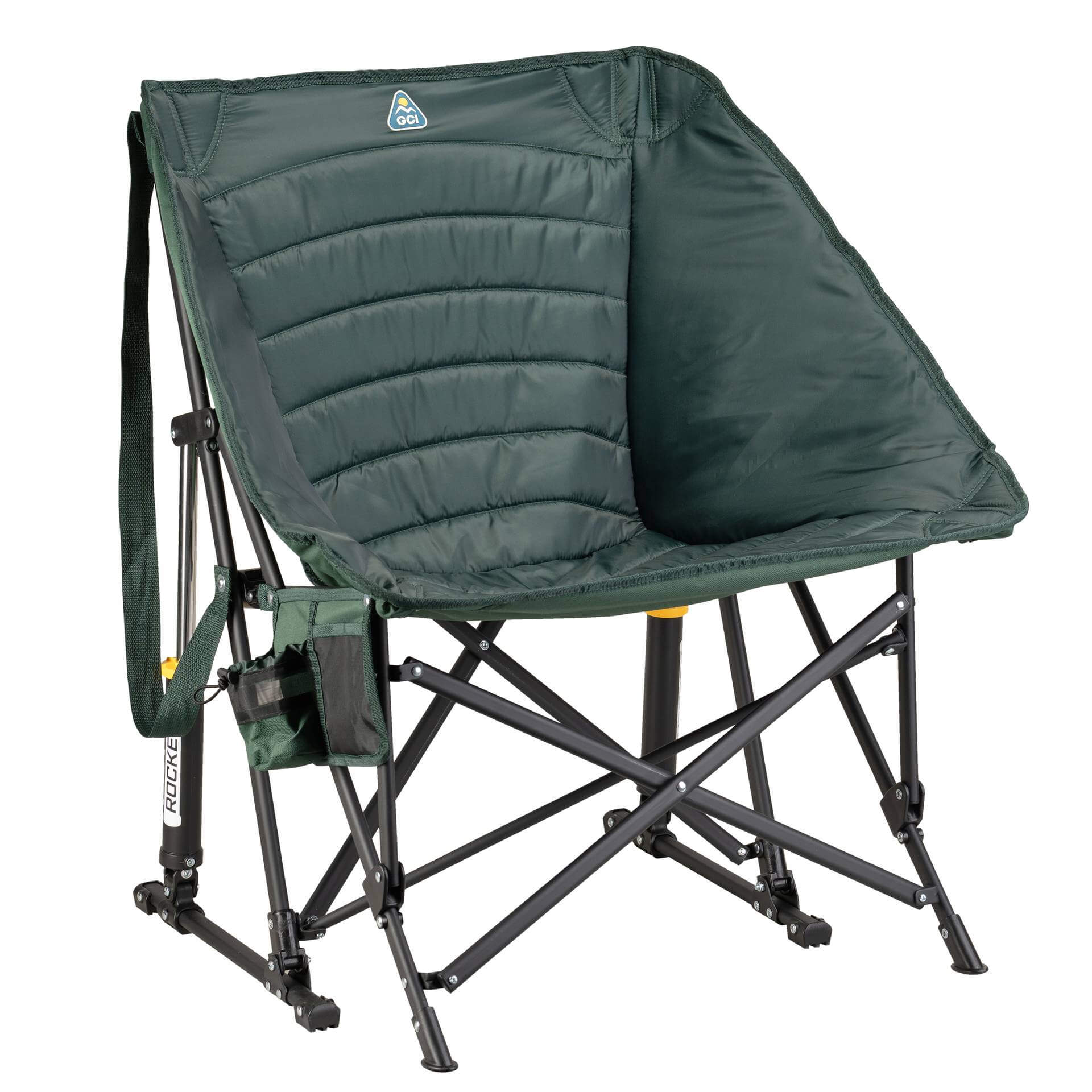 Smooth Motion Puff Rocker - Choice 731 - Heavy-Duty Kickback Rocker with Beverage Holder - Hunter