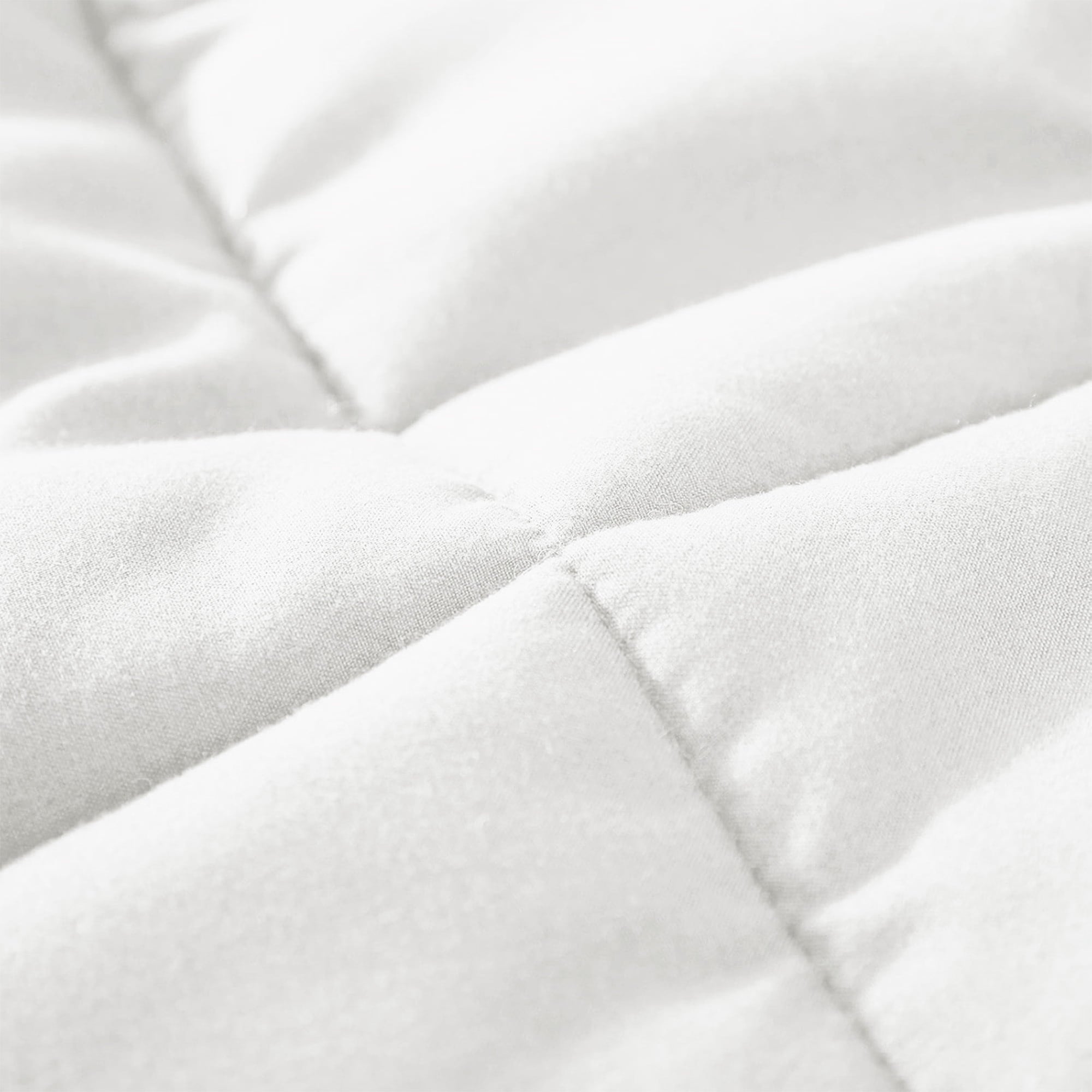 All-Season Queen Comforter Set White, 3-Piece Solid Comforter Duvet Insert with Corner Tabs, Lightweight Bedding Down Alternativ... - All-Season Down Alternative Comforter Insert Detail