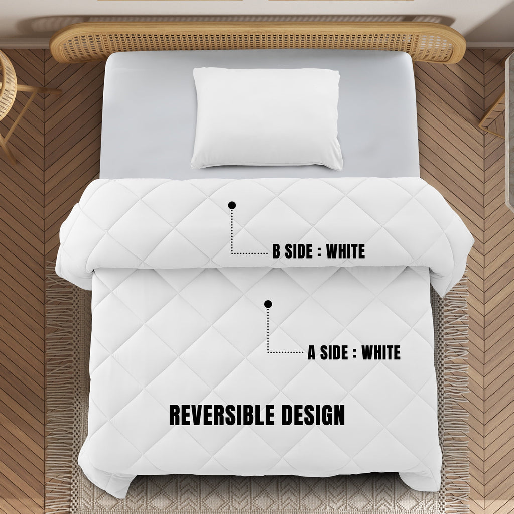 All-Season Lux Decor All-Season Comforter Sets Twin Size 2 PC, Reversible Bedding Set with Diamond Quilted Design Comforter and ... - All-Season Down Alternative Comforter Insert Detail