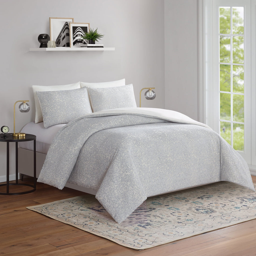 Hypoallergenic Cloud Better Homes & Garden Grey Chenille 3-Piece Comforter Set, Full/Queen, All Ages - Cloud-Like Soft Lightweight Bed Comforter Detail