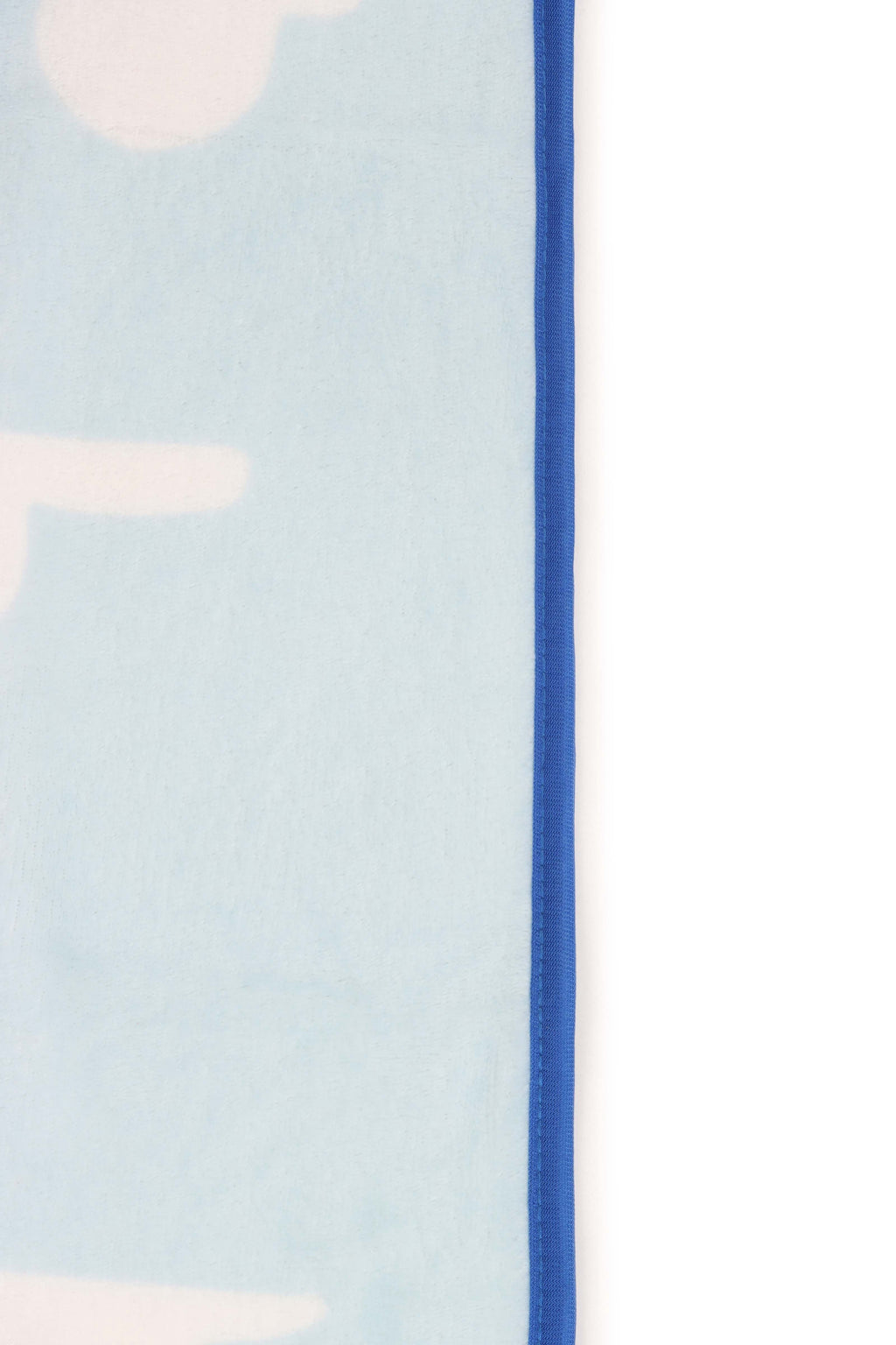 Cozy Fleece Clouds Kids Throw Blanket, Soft Coral Fleece, Blue, 46" x 60" - Luxury Knitted Decorative Throw Blanket with Fringes Detail