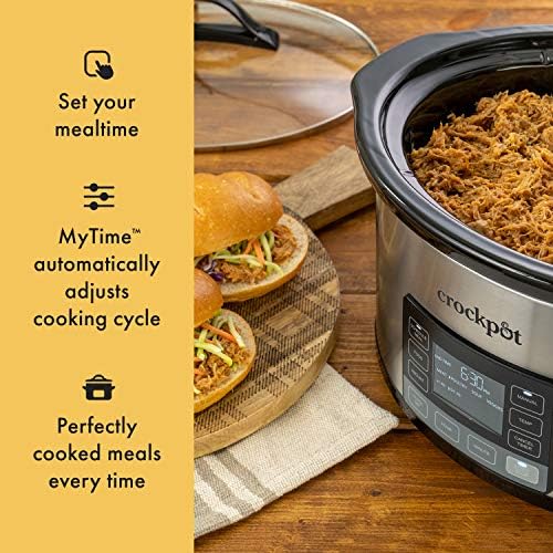 Triple-Insulated Crock-Pot MyTime 6 Quart Programmable Slow Cooker S08D - Programmable Slow Cooker with Oval Ceramic Pot Detail