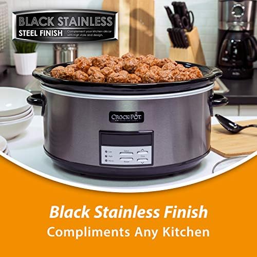 Triple-Insulated Crock-Pot 8 Quart Programmable Slow Cooker with Auto Warm S28G - Large Capacity Electric Stew Pot & Slow Cooker Detail