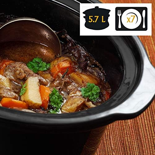 Digital Control Crock-Pot Cook & Carry 6 Quart Portable Slow Cooker S07N - Programmable Slow Cooker with Oval Ceramic Pot Detail