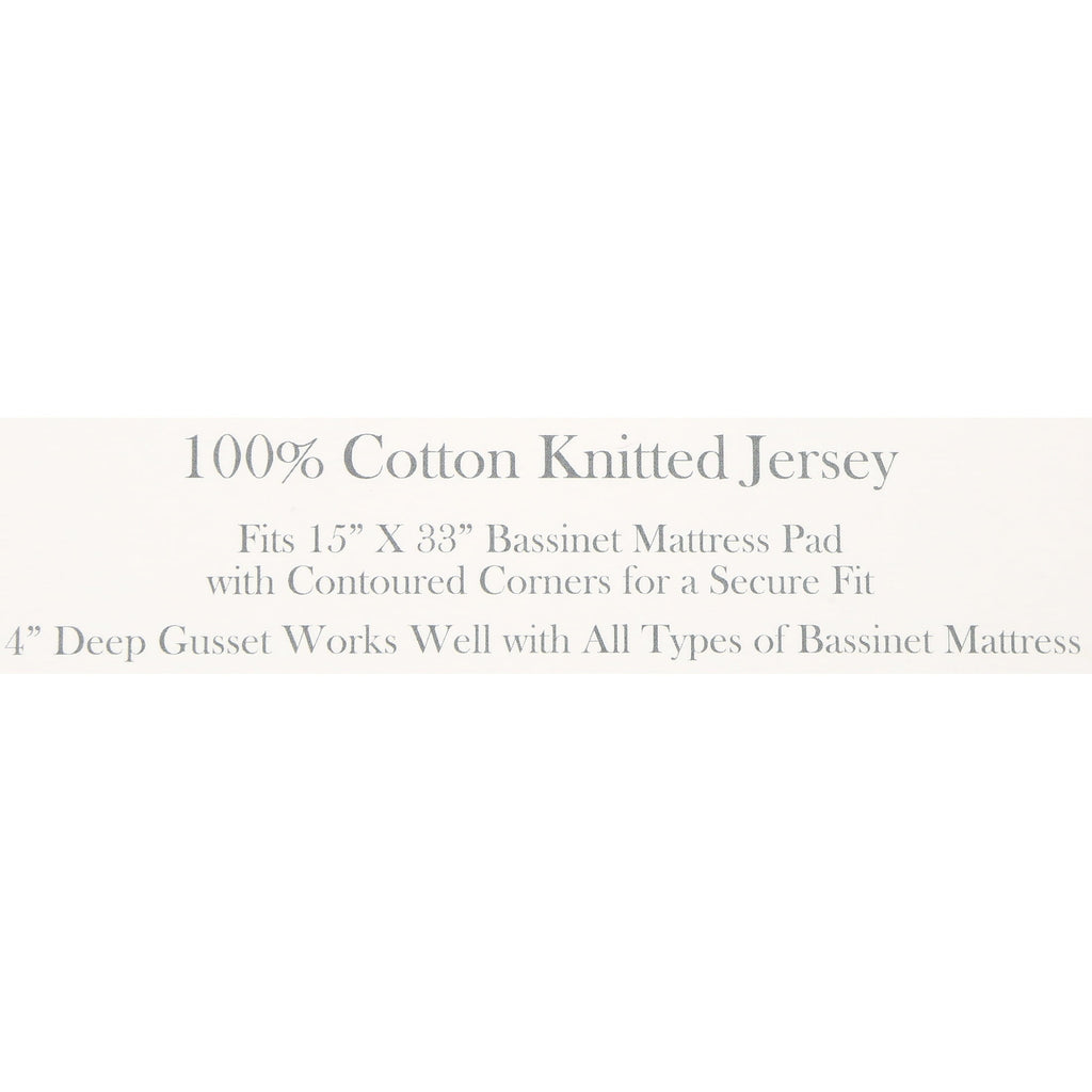 Premium Egyptian Cotton TL Care 100% Natural Breathable Cotton Jersey Knit Fitted Bassinet Sheet, White, 15" x 33", Soft Breathable, for Boys... - Breathable Egyptian Cotton Flat & Fitted Sheets Detail