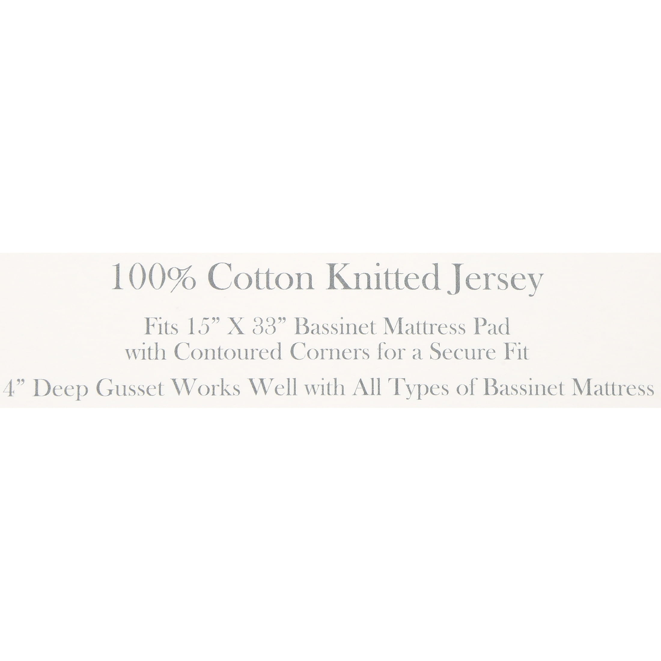 Premium Egyptian Cotton TL Care 100% Natural Breathable Cotton Jersey Knit Fitted Bassinet Sheet, White, 15" x 33", Soft Breathable, for Boys... - Breathable Egyptian Cotton Flat & Fitted Sheets Detail