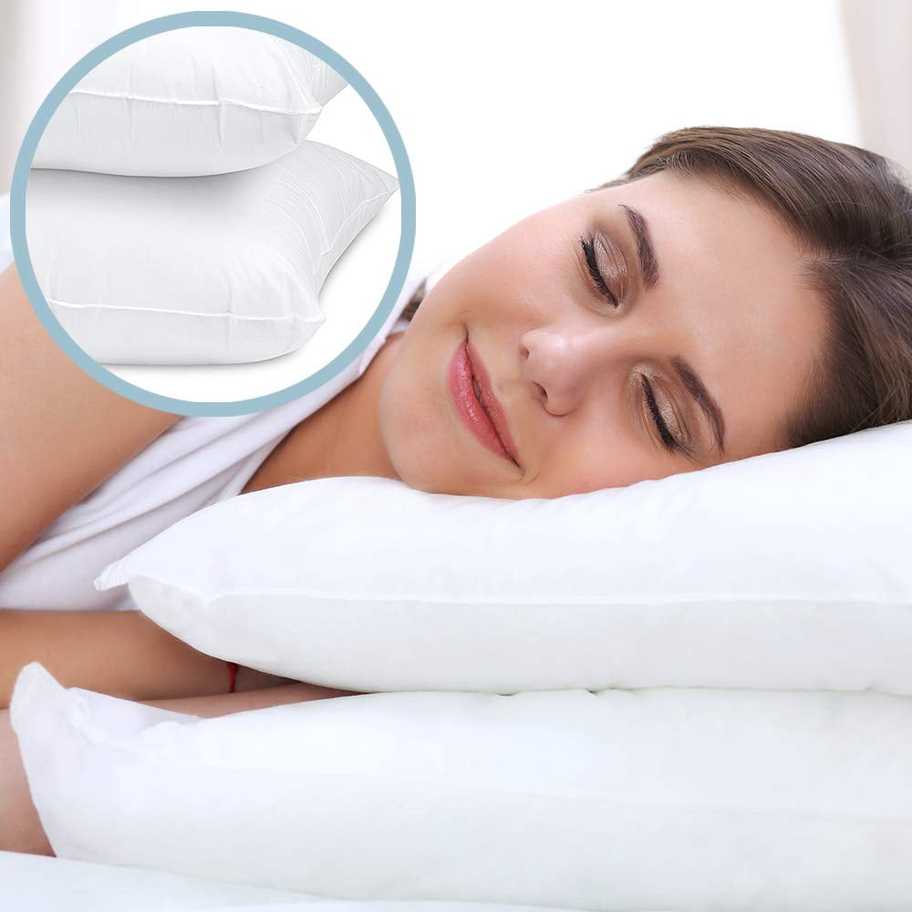 Ergonomic Memory Foam Bed Pillows for Sleeping 2 Pc Set, Queen Size Pillow Side Sleeper Set, Down Alternative Luxury Hotel Soft Pillow 28x2... - Hotel Quality Plush Sleeping Pillows Detail