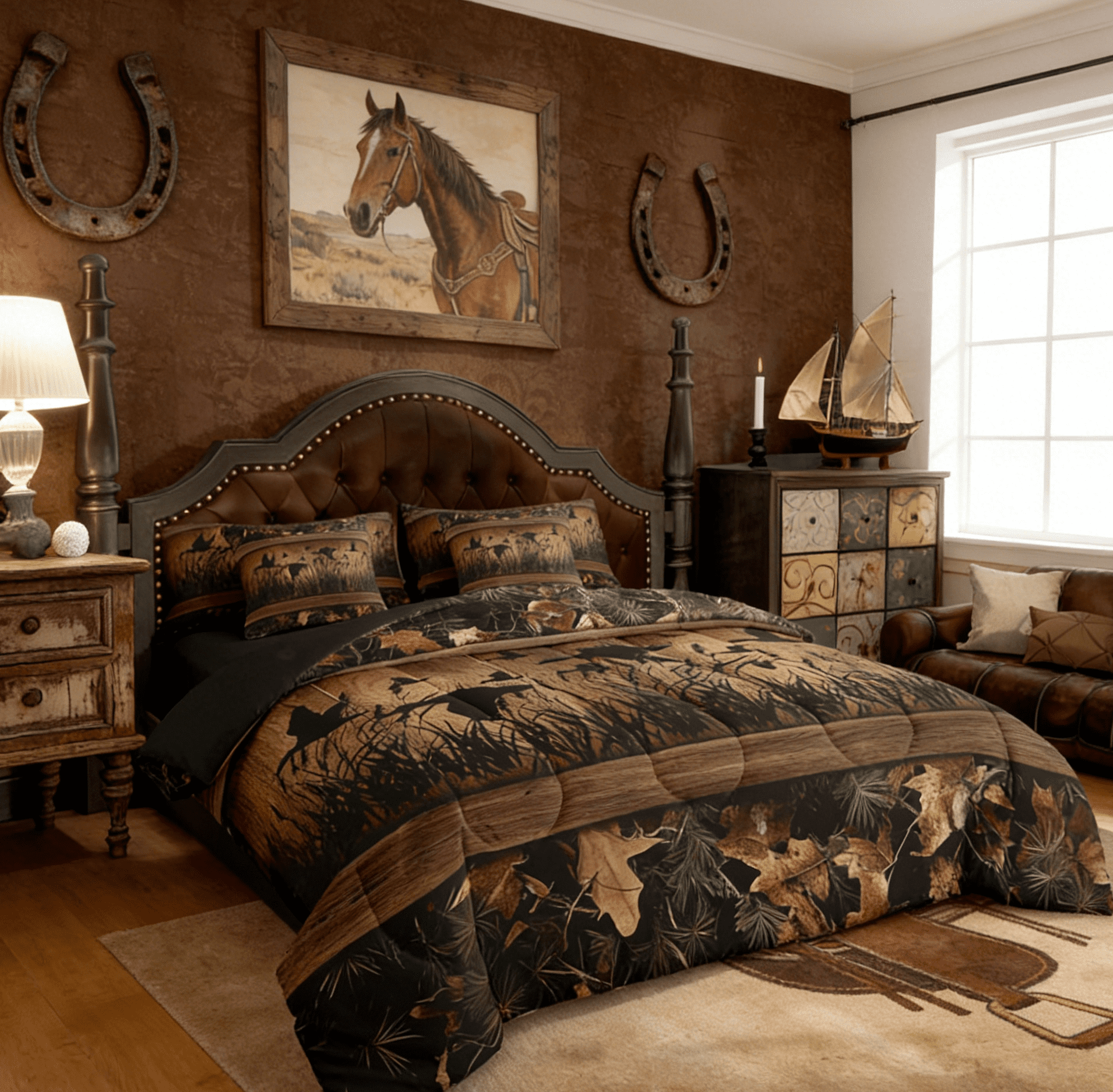 Hypoallergenic Cloud 7 Piece Camo Mallard Duck Comforter Set With Sheets Men Rustic Farmhouse Cabin Bed In A Bag Full,Hunting Woodland Duc... - Hypoallergenic Ultra-Fluffy Quilt for Winter Detail