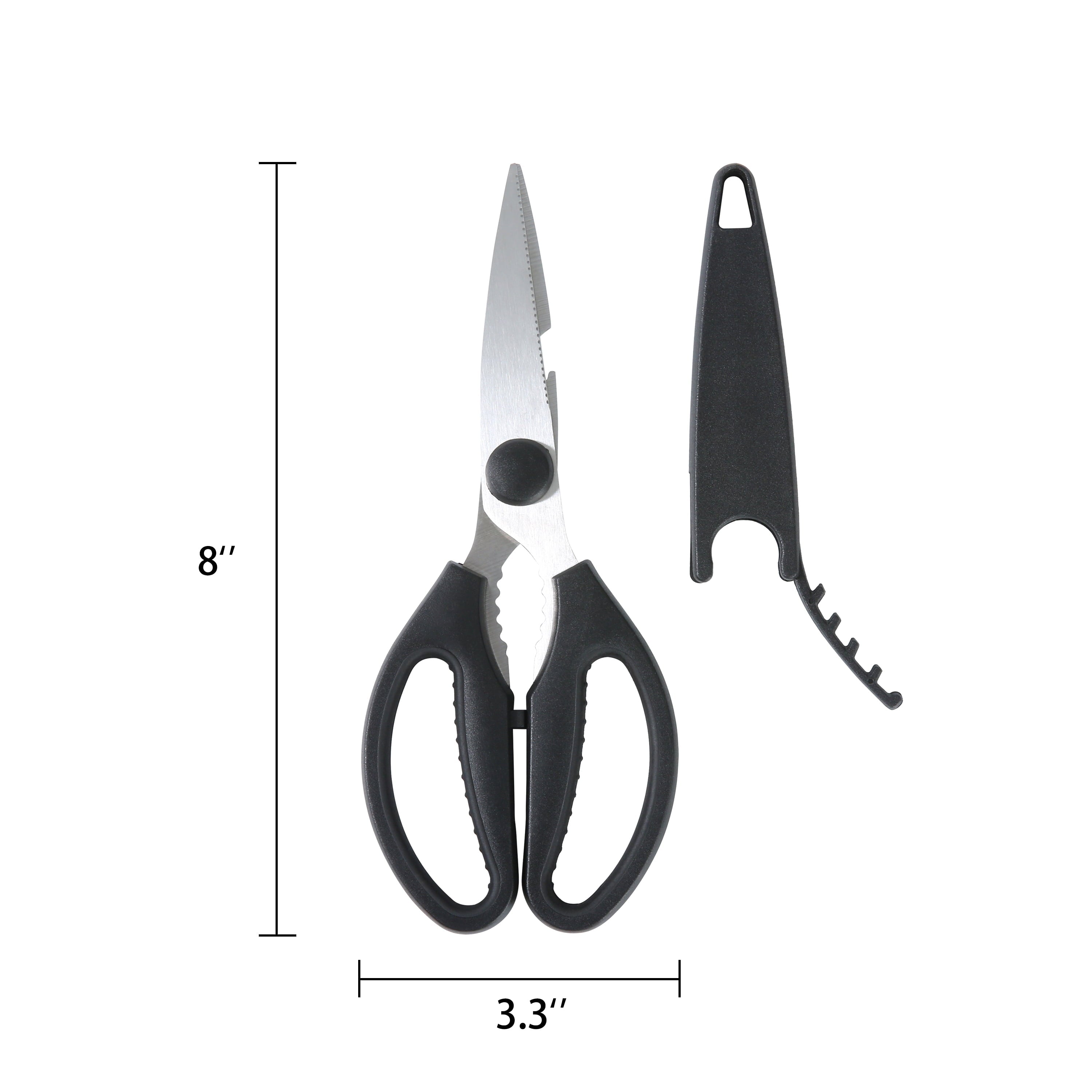 Innovative Stainless Steel Multi-Purpose 8.6in Kitchen Shears - Kitchen Gadget Tool for Quick Food Prep Detail