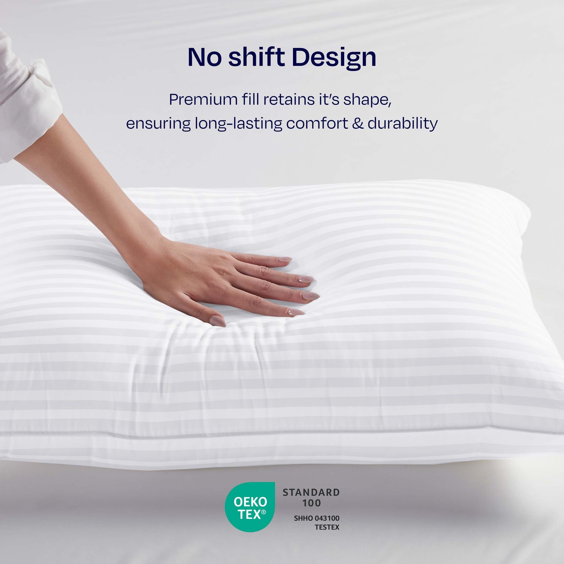 Hotel Collection 2-Pack Comfort Bed Pillows Standard size set of 2 for Sleeping, Pillows, for Back, Stomach or Side Sleepers, 20 x 26 ... - Orthopedic Shredded Foam Bed Pillow Set Detail