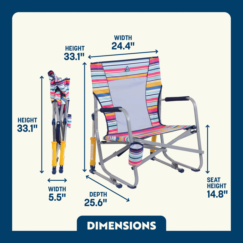 Smooth Motion Beach Rocker - Choice 712 - RoadTrip Rocker Smooth Motion Camp Chair Detail