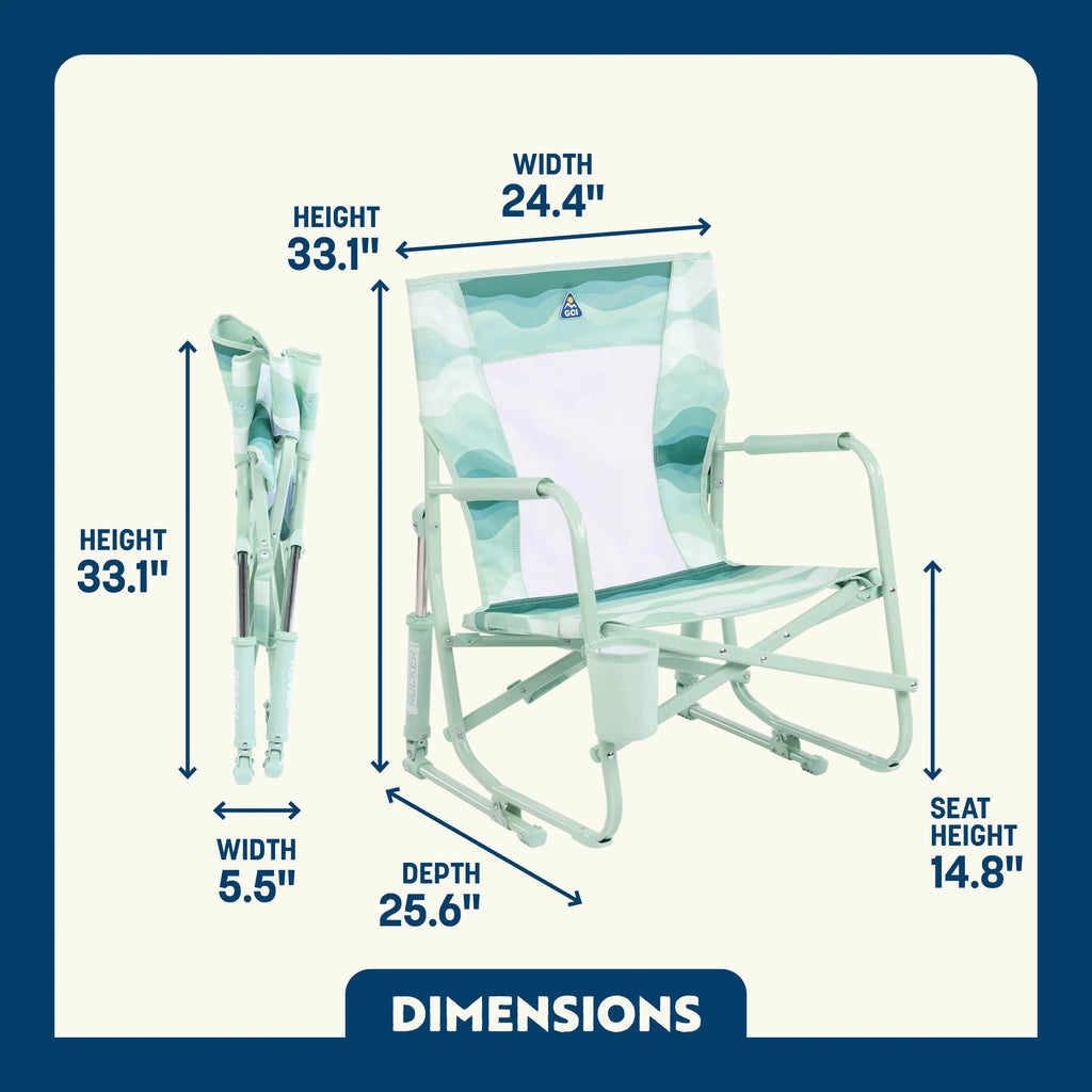 Smooth Motion Beach Rocker - Choice 712 - RoadTrip Rocker Smooth Motion Camp Chair Detail