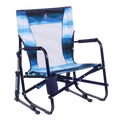 Smooth Motion Beach Rocker - Choice 712 - RoadTrip Rocker Smooth Motion Camp Chair - Blue Beach Wave