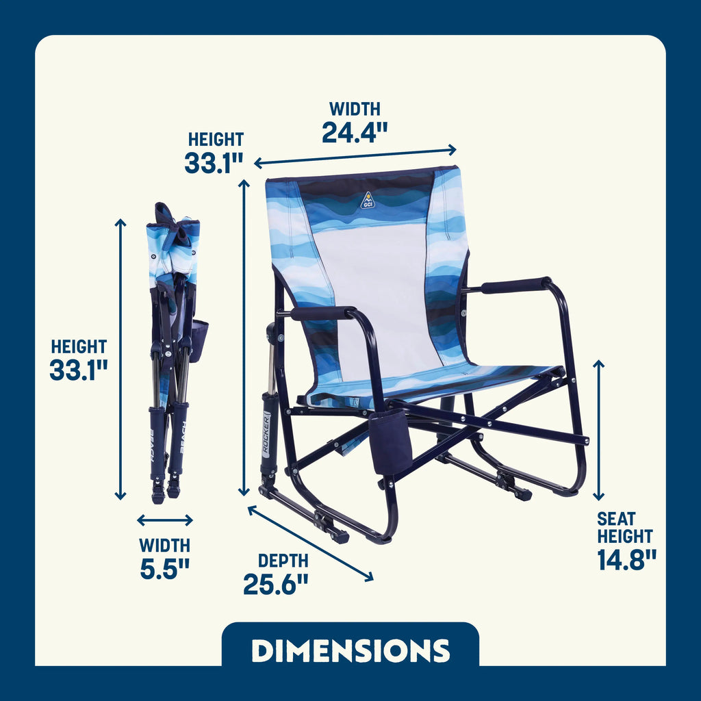 Smooth Motion Beach Rocker - Choice 712 - RoadTrip Rocker Smooth Motion Camp Chair Detail