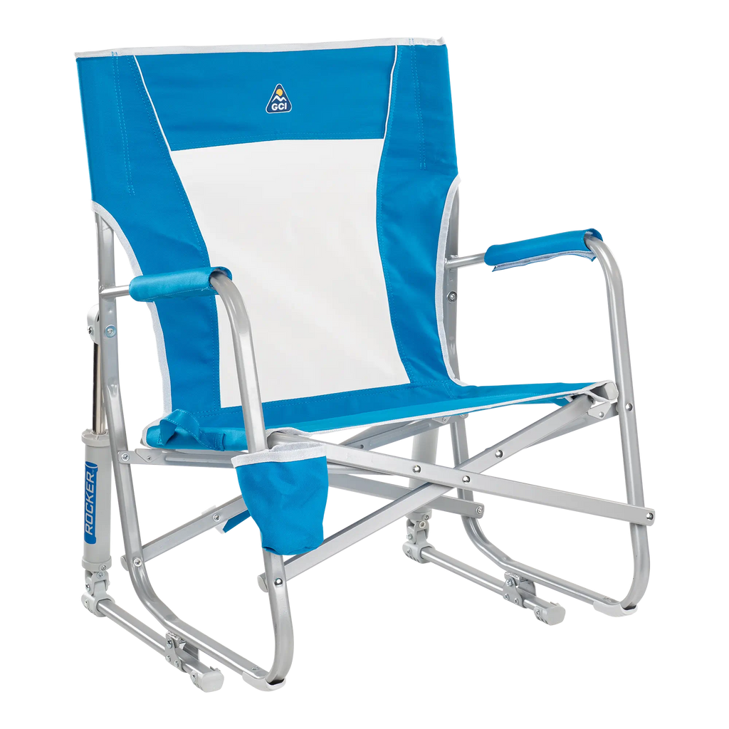 Smooth Motion Beach Rocker - Choice 712 - RoadTrip Rocker Smooth Motion Camp Chair - Saybrook Blue