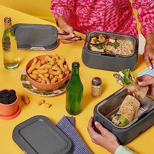 Rapid Heating Crock-Pot Portable Electric Lunch Box Food Warmer 28oz S14W - Self-Heating Lunch Box for Office and Car Travel Detail