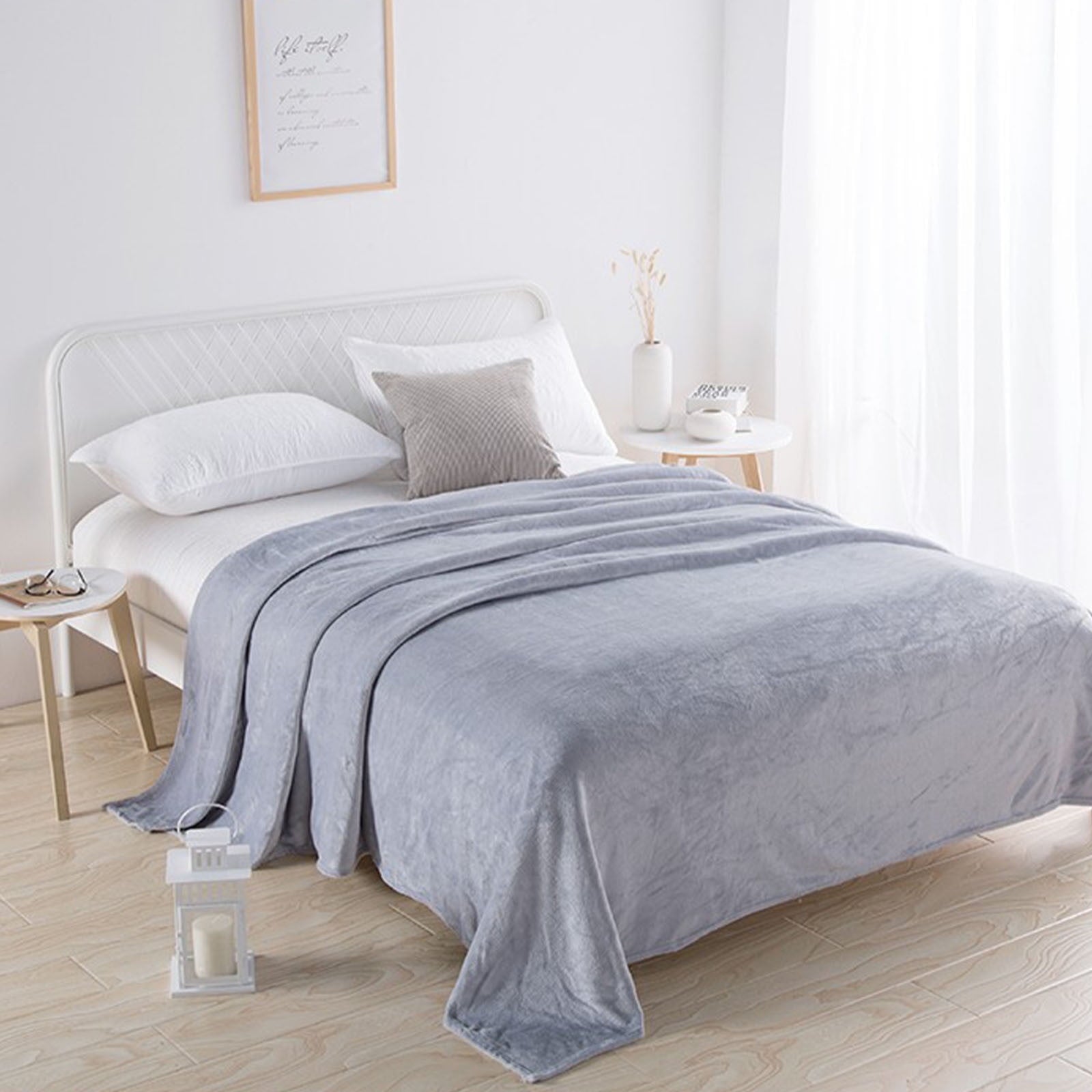 Lightweight Warm Under $5 Flannel Blanket 27.56X39.37 Inches Blanket Soft Cozy Throw Blanket for Couch, Bed, Household Blanket for All... - Super Soft Reversible Sherpa Flannel Blanket Detail