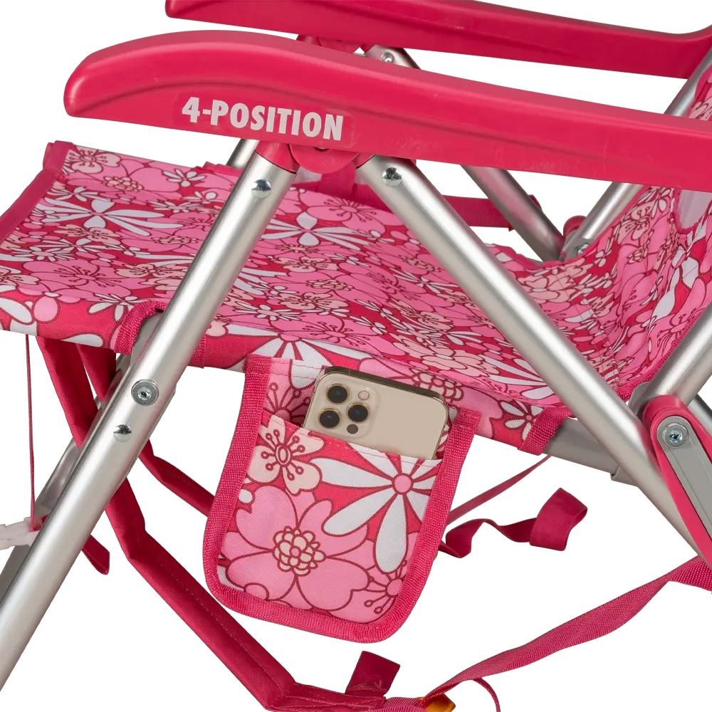 Sand-Friendly Backpack Beach Chair - Choice 709 - Low-Profile Reclining Beach Chair with Backpack Straps Detail