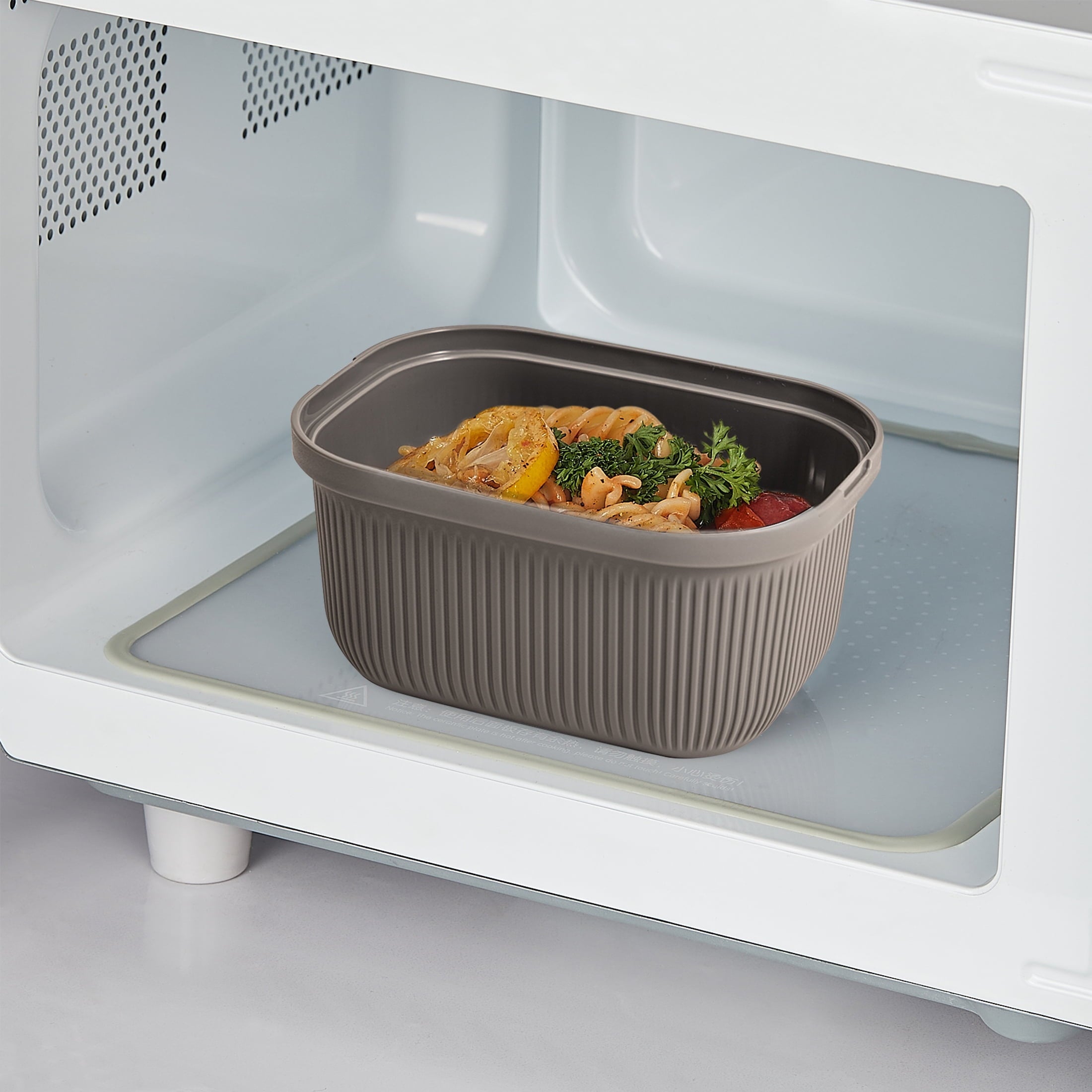 Fun Food Fidget Plastic Food Storage Bento Snack Container, Rectangle, Grey, 19oz Capacity, Made for Portable Food Storage - Deliciously Soft Cupcake Sensory Glob Detail