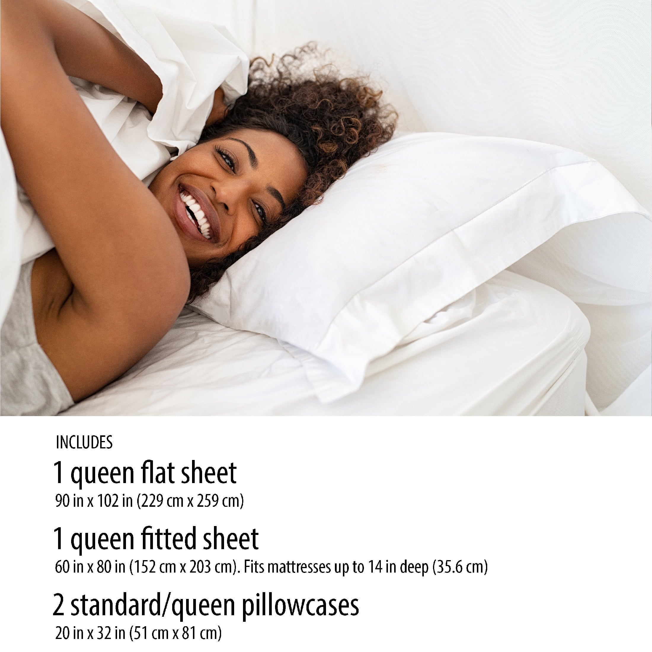 Cooling Sateen Microfiber Bed Sheet Set, Queen, Rich Black, 4 Piece - Luxury Bed Sheet Set with Deep Pockets Detail