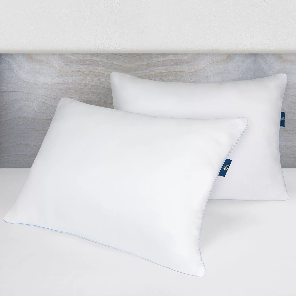 Ergonomic Memory Foam Comfy Sleep Eco-Friendly Bed Pillow Standard/Queen (2 Pk) - Orthopedic Shredded Foam Bed Pillow Set Detail