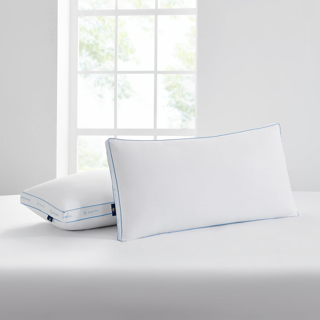 Hotel Collection pedic Extra Firm Bed Pillow, King, 2 Pack, Hypoallergenic - Ergonomic Memory Foam Pillow for Neck Pain Support Detail