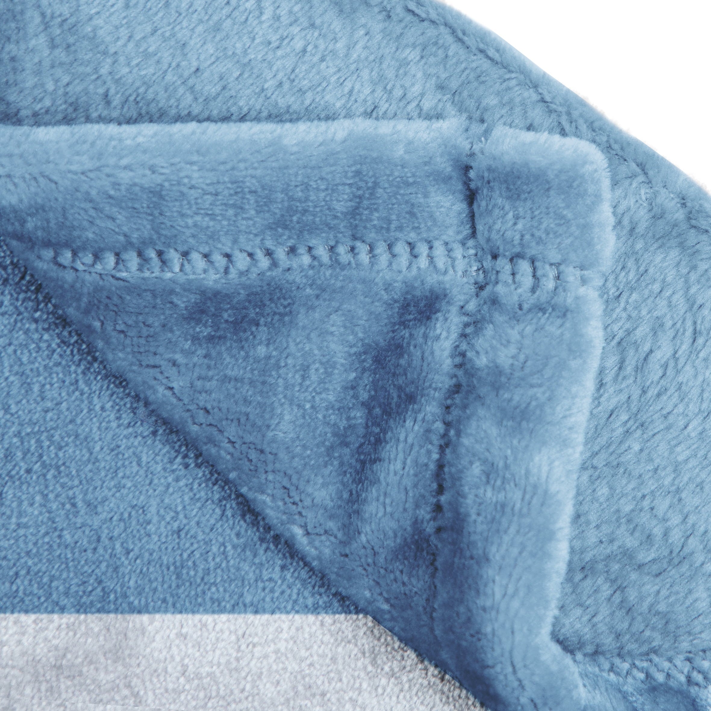 Cozy Fleece Silk Touch Kids Throw Blanket, 62" x 90", Blue, Polyester - Lightweight Plush Warm Blanket for All Seasons Detail