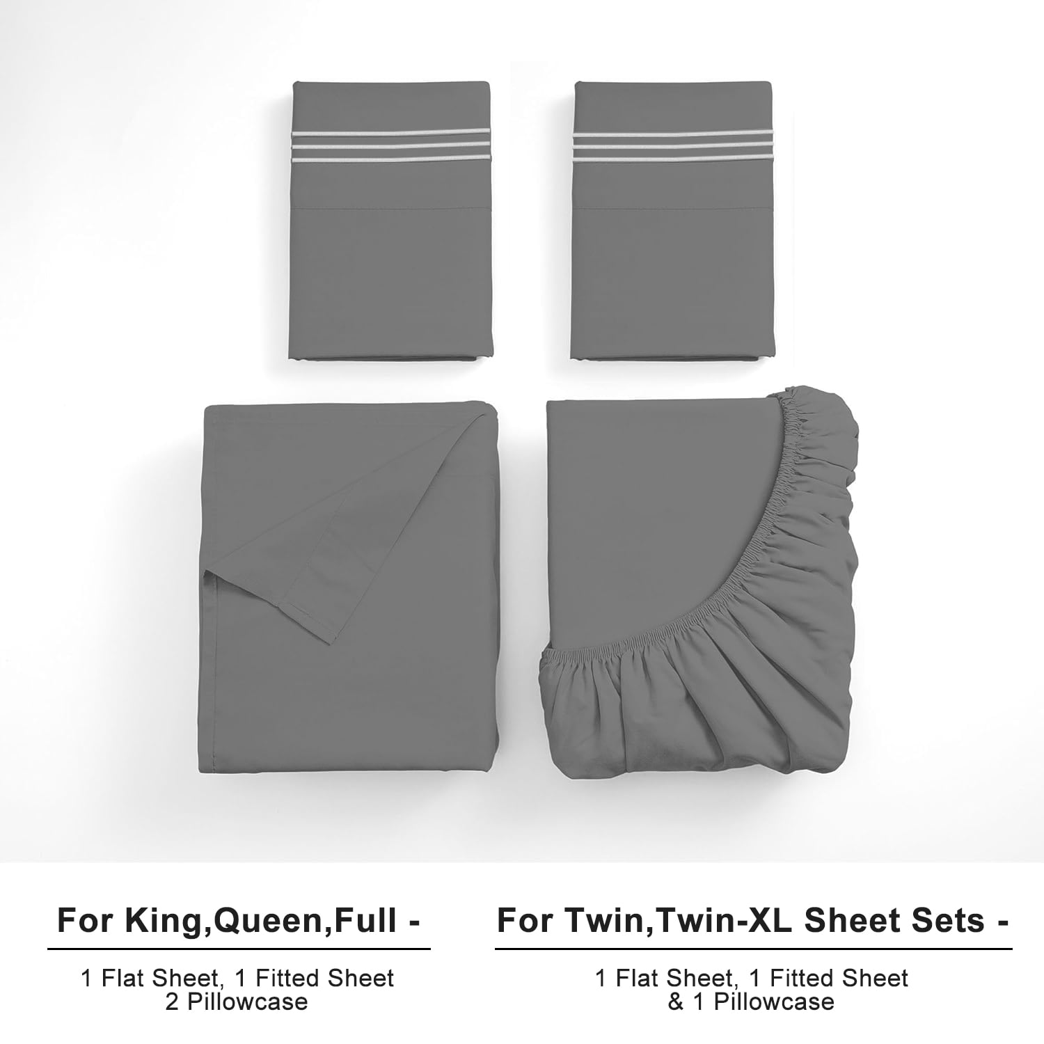 Ultra-Soft Size, Microfiber Cooling , Breathable & Hypoallergenic 4 Pieces Luxury Soft Sheet Set, Mattress Fitted up... - Breathable Egyptian Cotton Flat & Fitted Sheets Detail