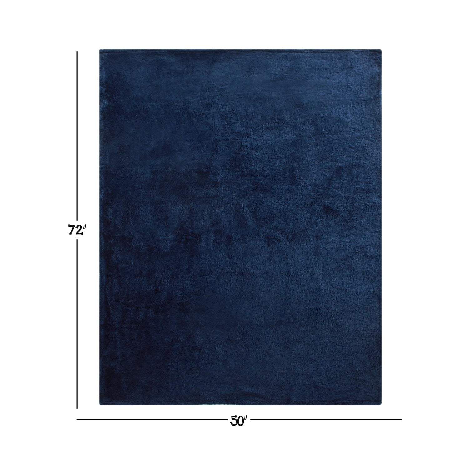 Cozy Fleece Soft, Navy Blue, Oversized, Fuzzy, Throw Blanket for Kids, 72 x 50 inches - Luxury Knitted Decorative Throw Blanket with Fringes Detail