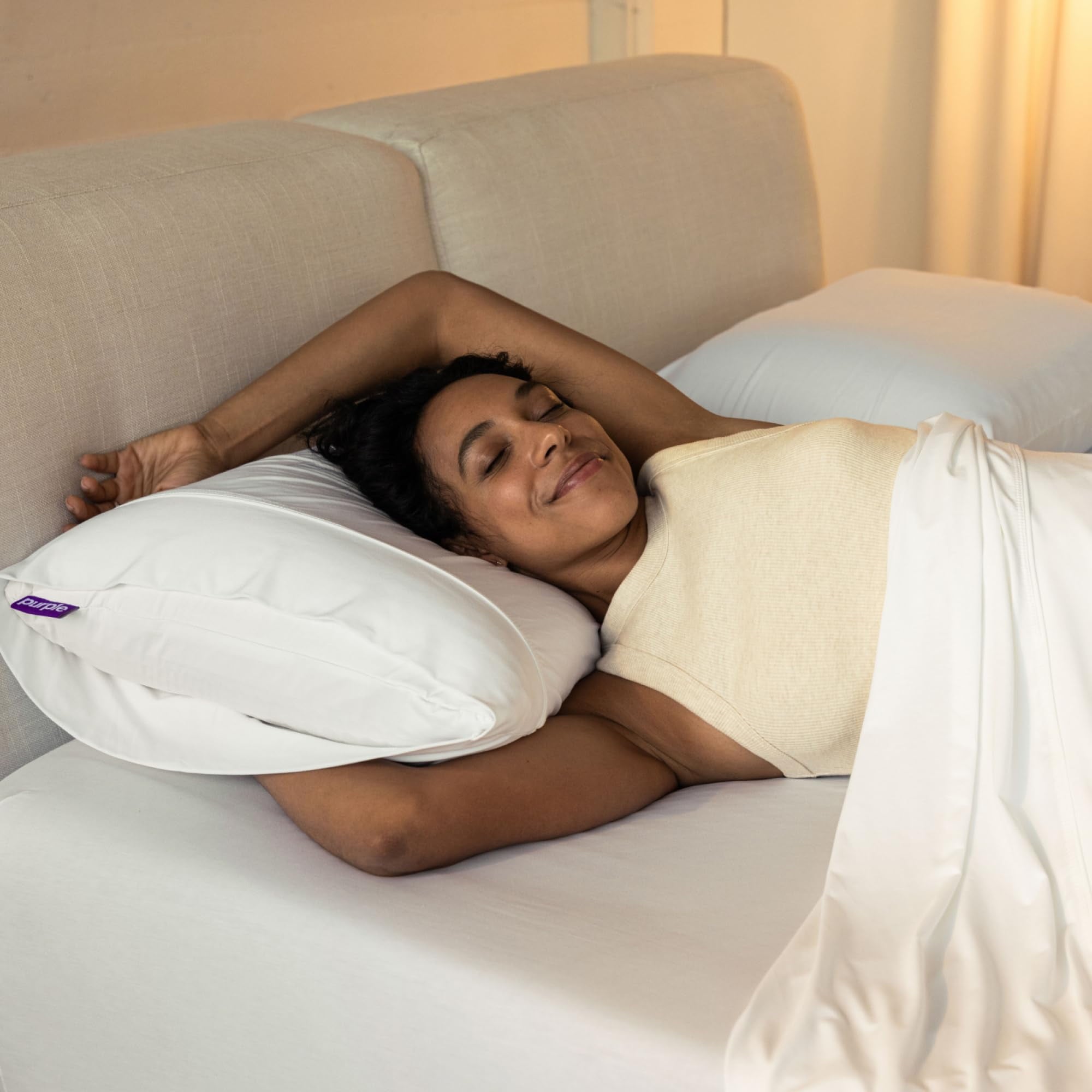 Decorative Plump Harmony Medium Standard Bed Pillow - Hypoallergenic - Orthopedic Shredded Foam Bed Pillow Set Detail