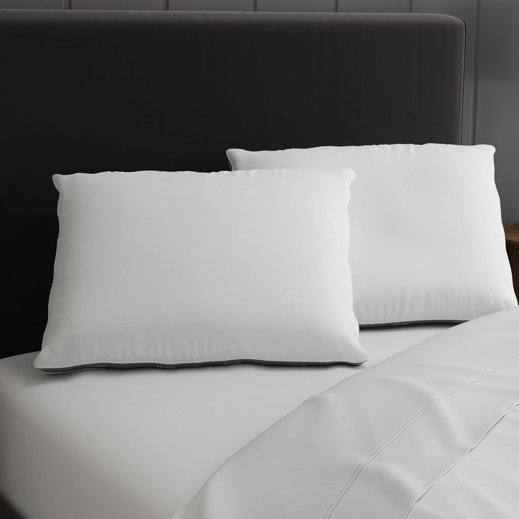 Orthopedic Support Extra Firm Support Foam Core Pillow 2pk, King - Hotel Quality Plush Sleeping Pillows Detail