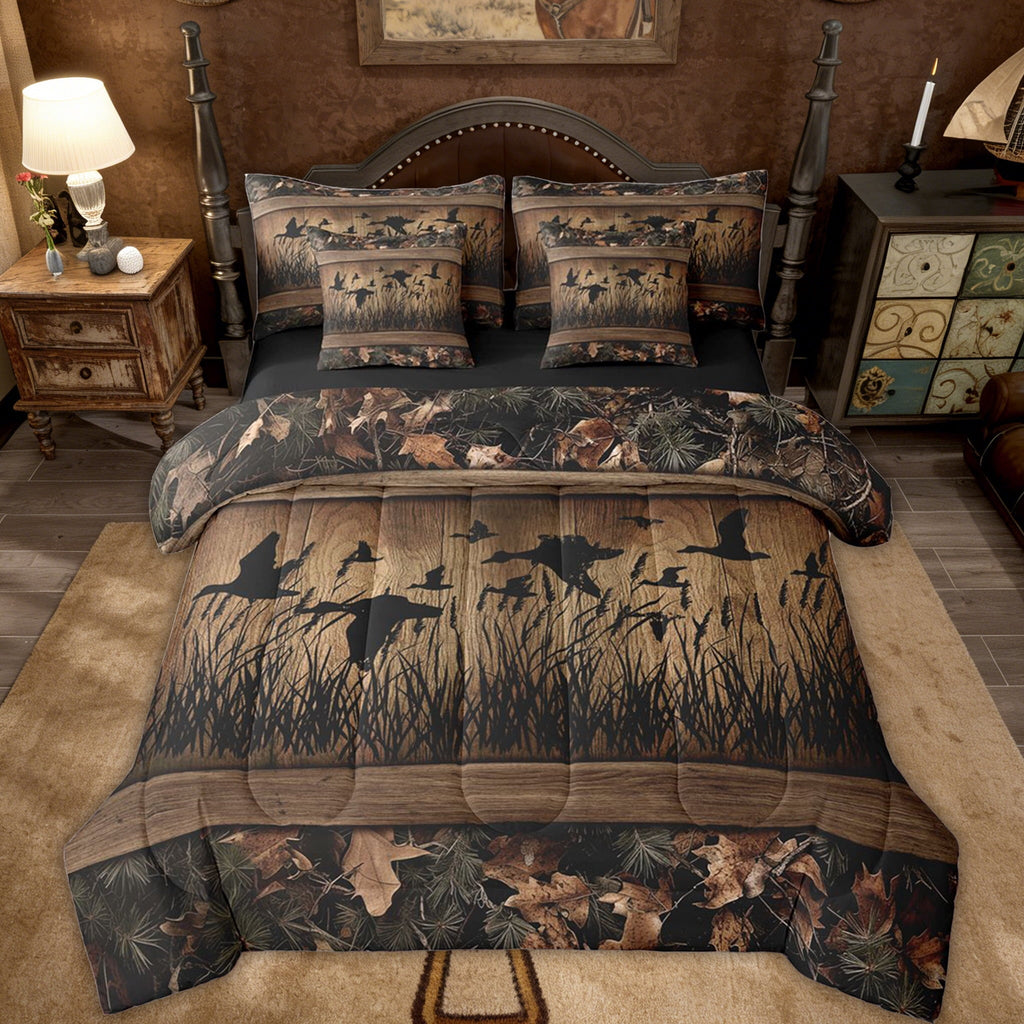 Hypoallergenic Cloud 7 Piece Camo Mallard Duck Comforter Set With Sheets Men Rustic Farmhouse Cabin Bed In A Bag Full,Hunting Woodland Duc... - Hypoallergenic Ultra-Fluffy Quilt for Winter - Default Title