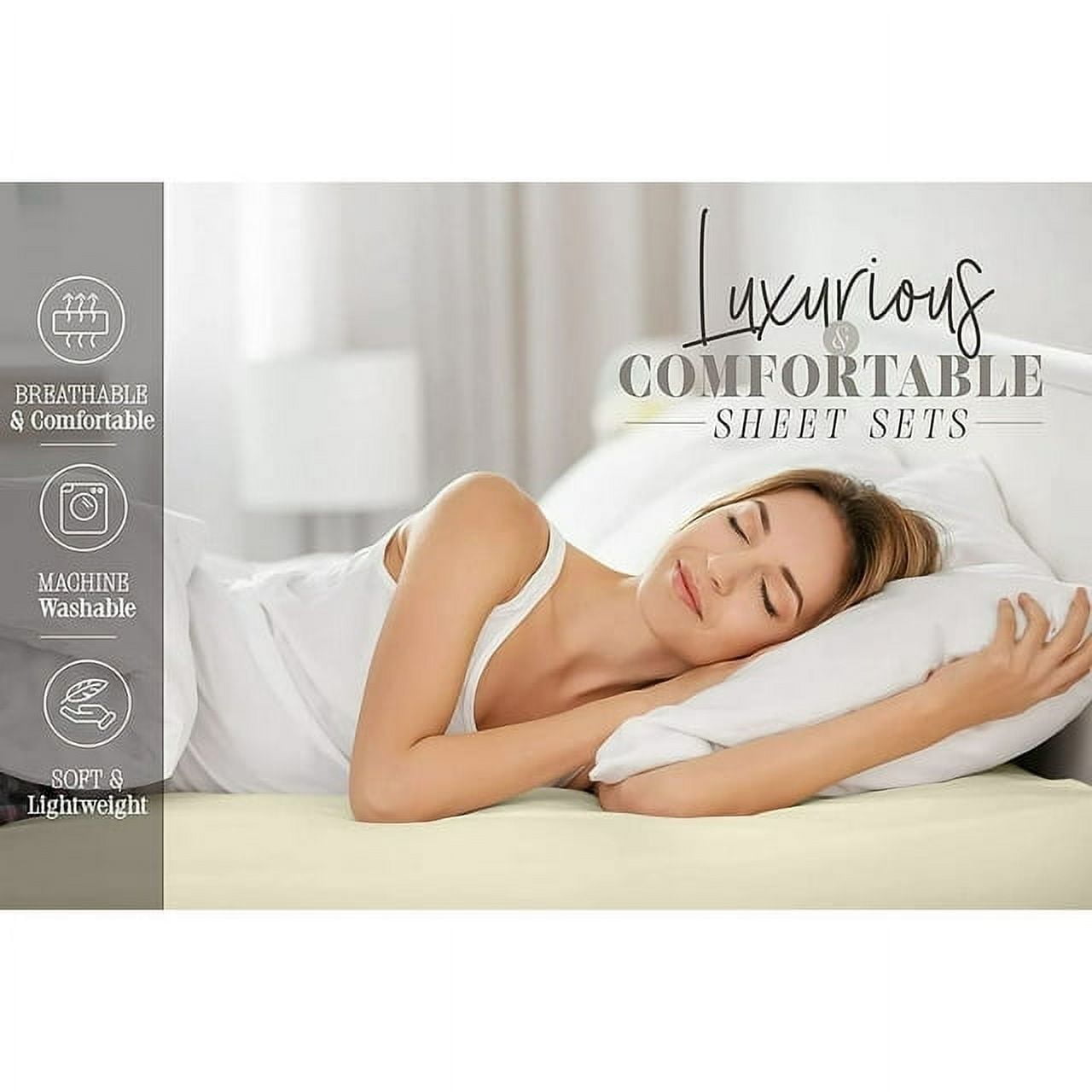 Wrinkle-Resistant 4 Pieces Bed in a Bag Sheet Set Full Red - Breathable Egyptian Cotton Flat & Fitted Sheets Detail