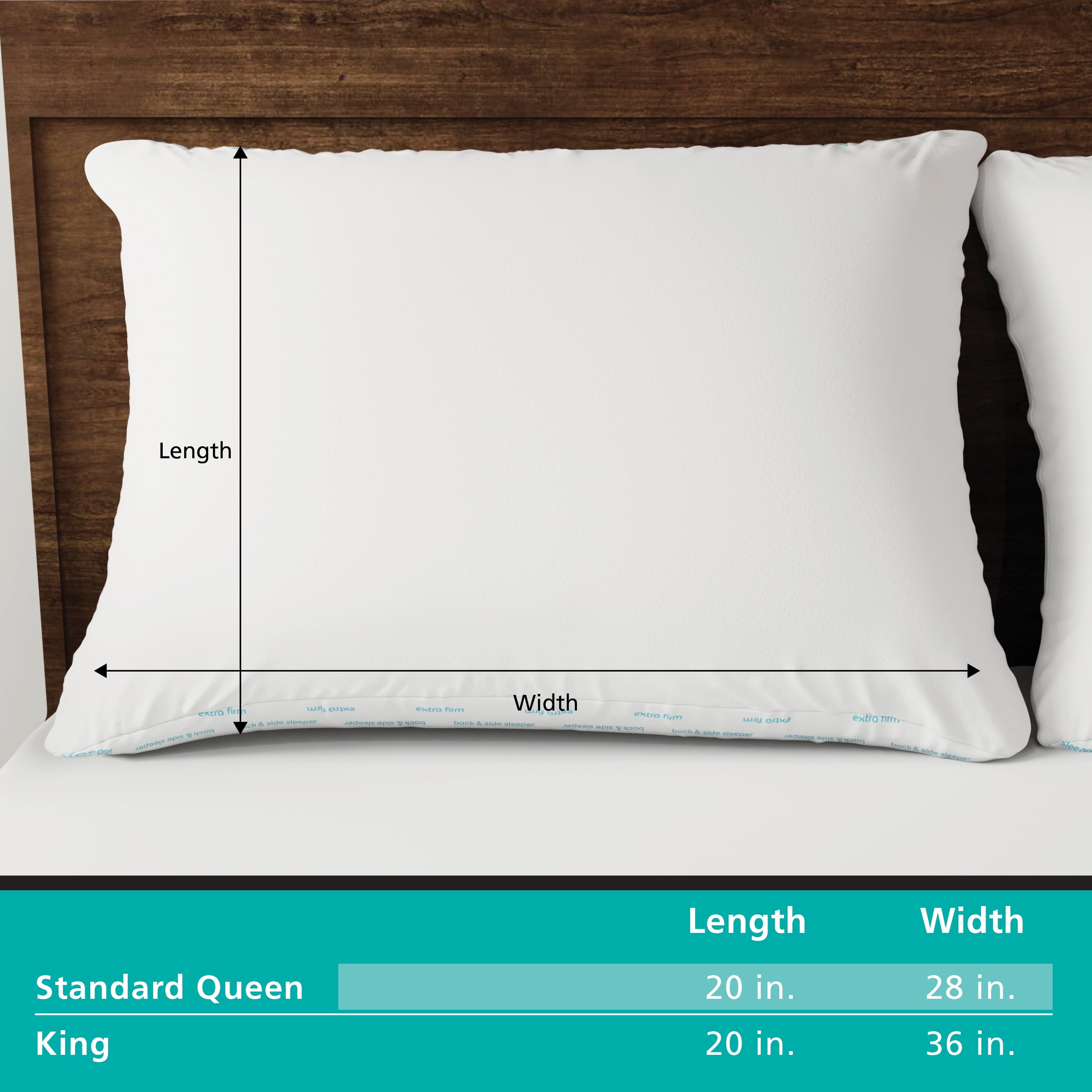 Fluffy Shredded Back & Side Sleeper Bed Pillow, Standard/Queen - Extra Firm Support - Decorative Throw Pillow Cushion for Sofa & Bed Detail