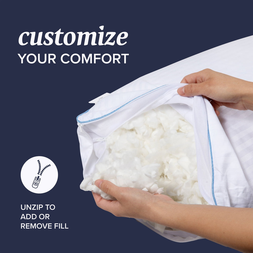 Orthopedic Support Customizable Memory Foam Queen Pillow 1Pack, Adult - Decorative Throw Pillow Cushion for Sofa & Bed Detail