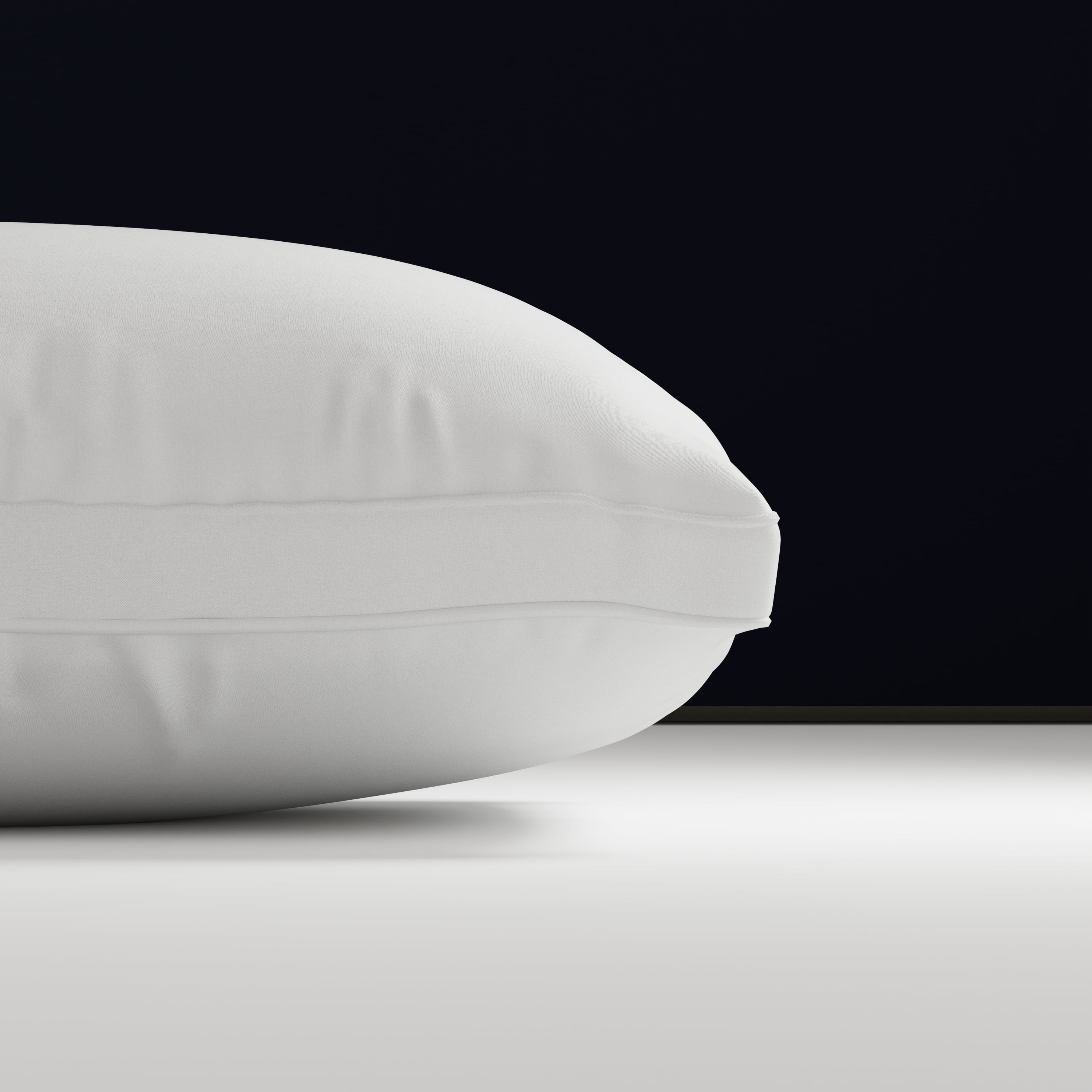 Decorative Plump Cooling Bed Pillow, Jumbo, White- Extra Firm, 2 Count - Orthopedic Shredded Foam Bed Pillow Set Detail