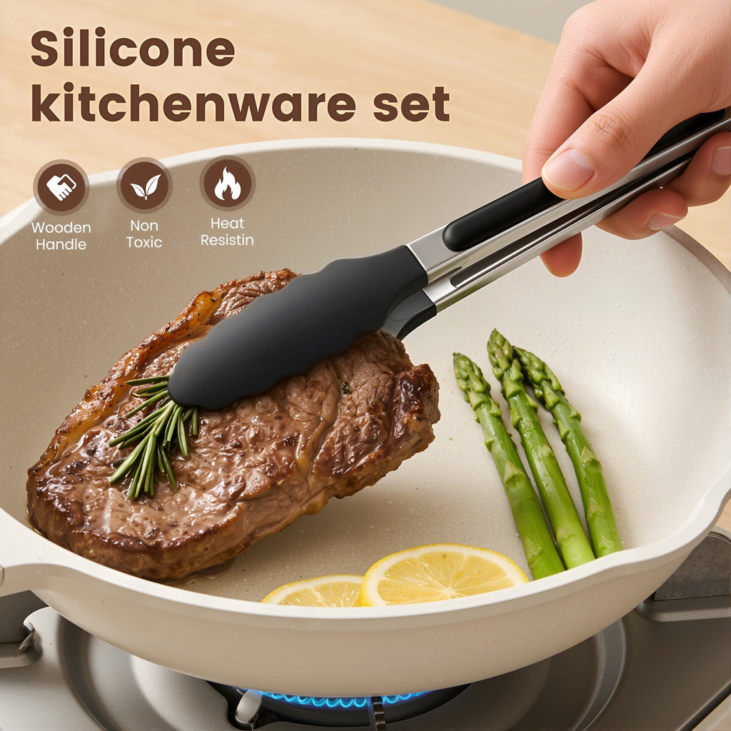 Professional Grade Silicone Cooking Utensils Set with Holder, 44 PCS Kitchen Utensils Set, Silicone Kitchen Gadgets Spatulas Set for Non... - Professional Kitchen Tool for Culinary Enthusiasts Detail