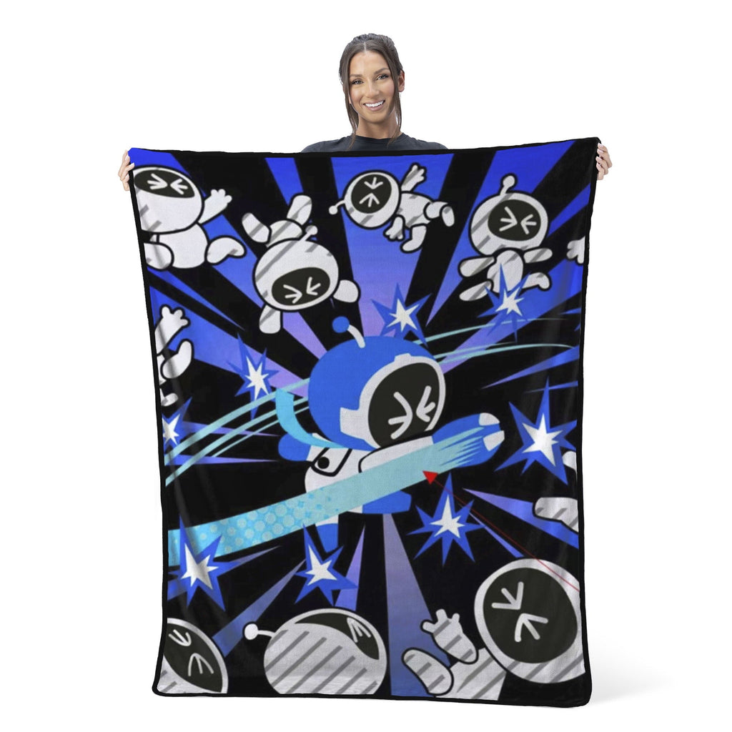 Super Soft Flannel Silk Touch Throw Blanket for Kids, 46x60 inches - Super Soft Reversible Sherpa Flannel Blanket Detail