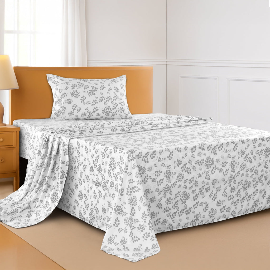 Ultra-Soft Lux Decor Twin Microfiber Bed Sheets - 3 Piece Floral Sheet Set, Soft Breathable Bedding, Wrinlkle Resistant, OEKO-TE... - Luxury Bed Sheet Set with Deep Pockets Detail
