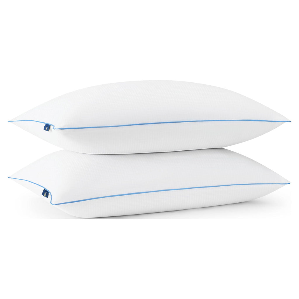 Hotel Collection Cool Nites Bed Pillow, Standard/Queen, 2 Pack - Orthopedic Shredded Foam Bed Pillow Set Detail