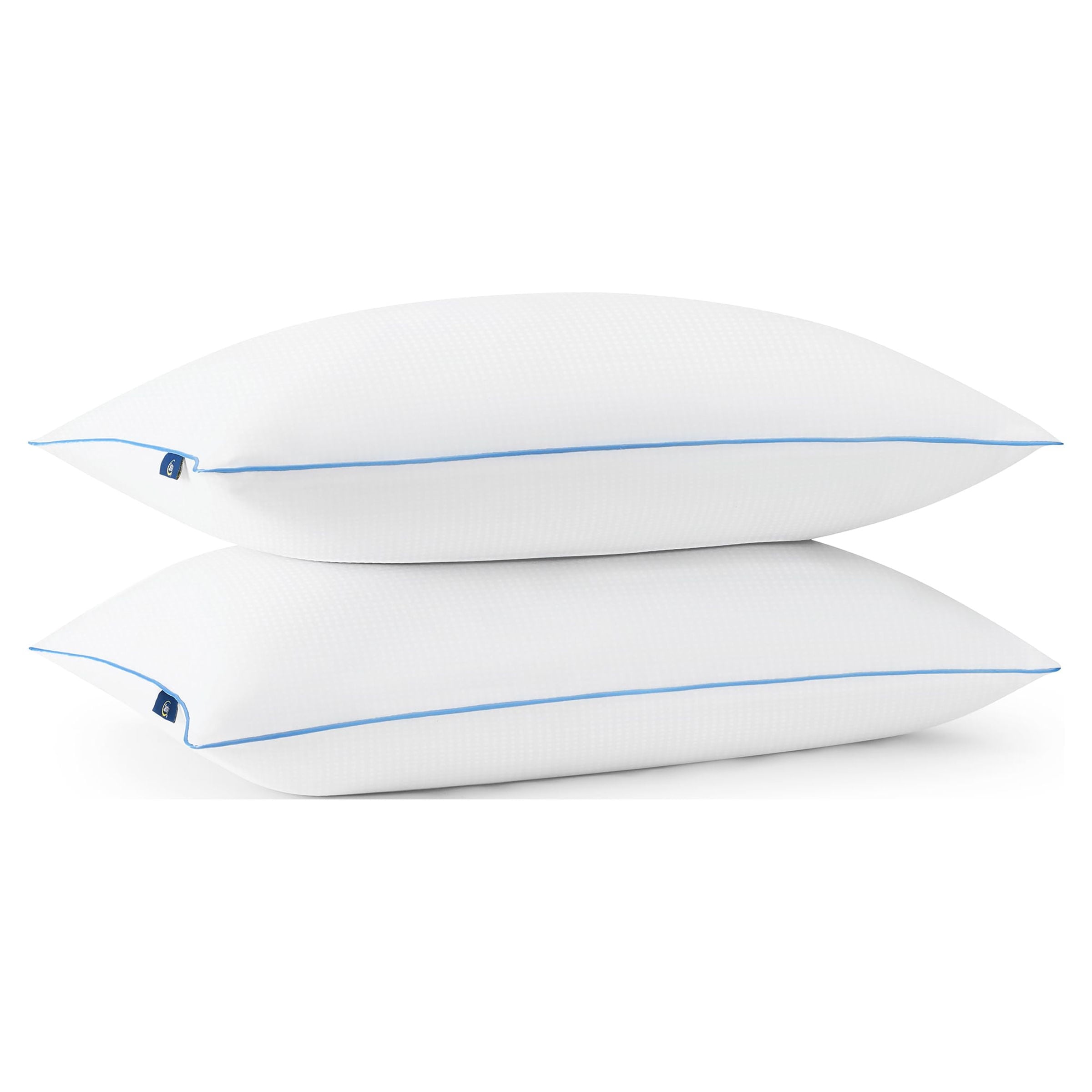 Hotel Collection Cool Nites Bed Pillow, Standard/Queen, 2 Pack - Orthopedic Shredded Foam Bed Pillow Set Detail