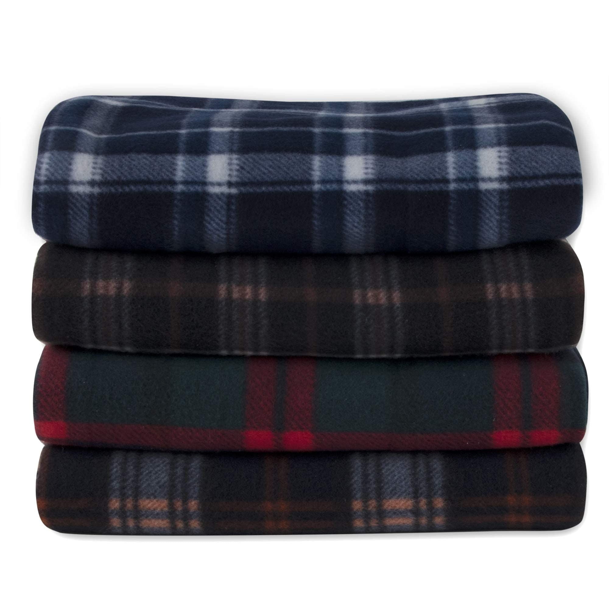 Super Soft Flannel Single Plaid Color 60"L x 50"W Fleece Throw Blanket for Fall, Winter, Spring, Summer, Men, Women, Children & Pets in ... - Super Soft Reversible Sherpa Flannel Blanket Detail