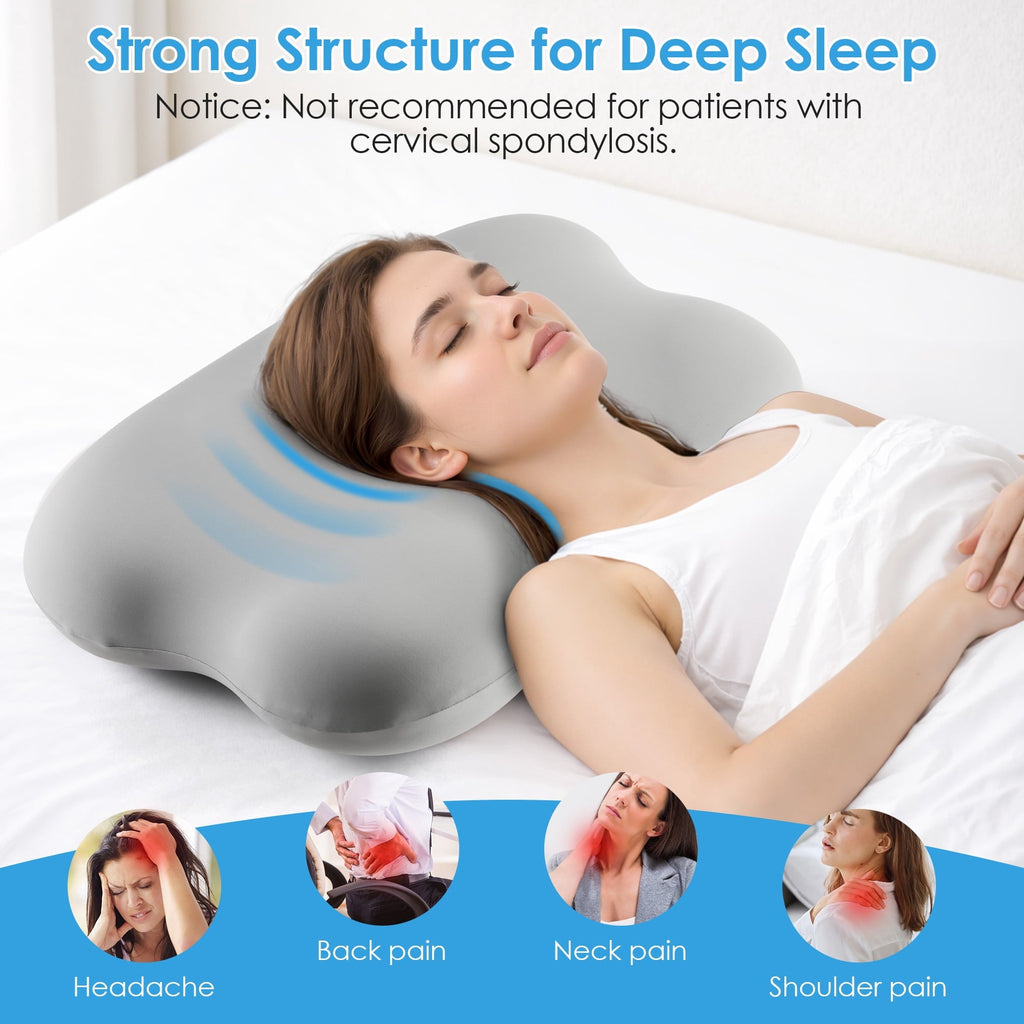 Orthopedic Support Cervical Pillow Orthopedic Cervical Pillow for Neck Pain Relief, Memory Foam Bed Pillow with Pillowcase, Contour Bed ... - Orthopedic Shredded Foam Bed Pillow Set Detail