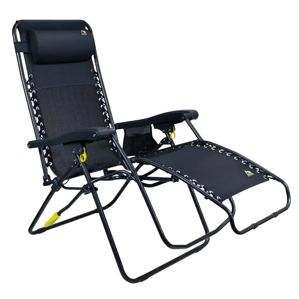 Rust-Resistant Aluminum Freeform Zero Gravity Lounger Bundle - Choice 507 - Low-Profile Reclining Beach Chair with Backpack Straps Detail