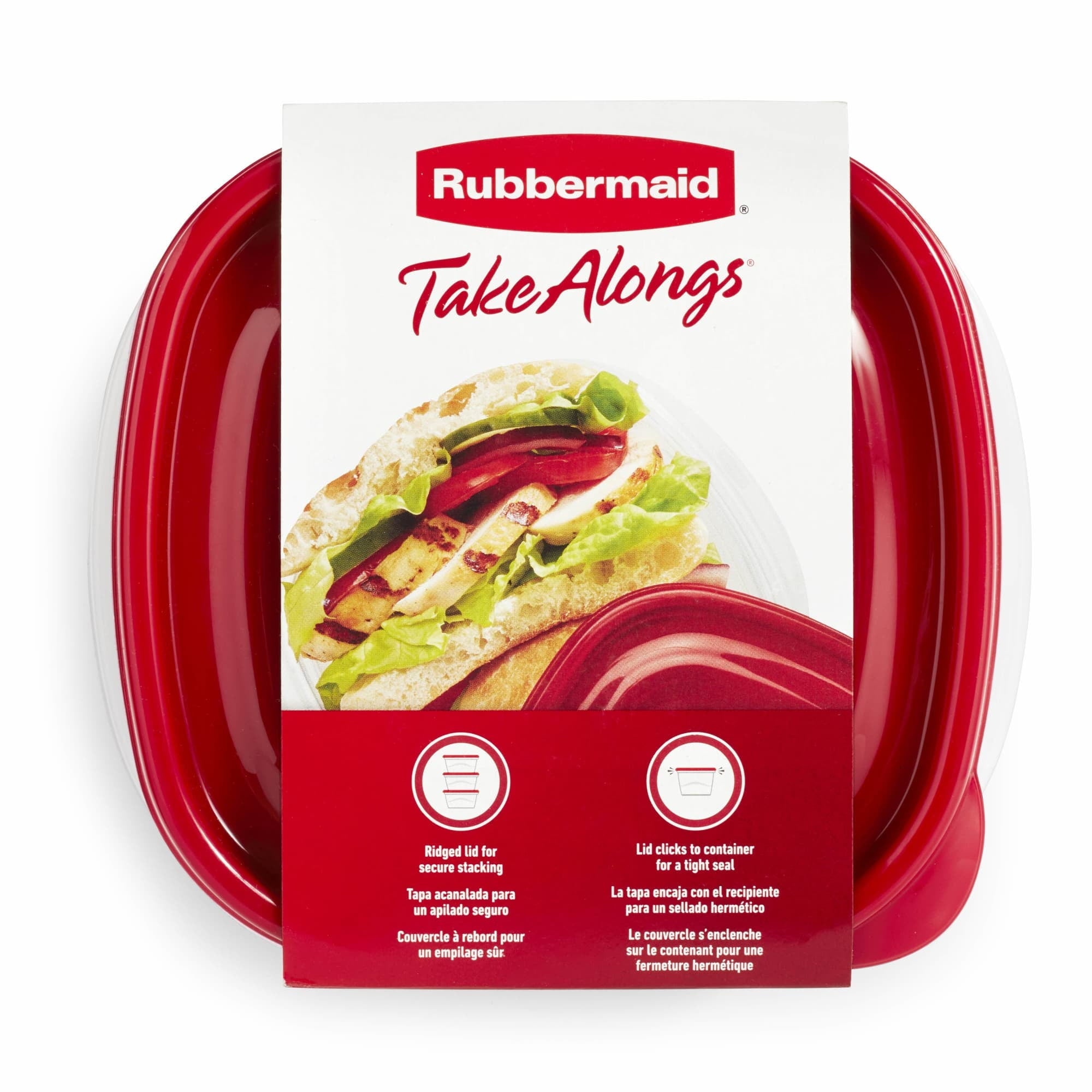 Fun Food Fidget 2.9-Cup Square Food Storage Containers, Ruby Red, 4 Pack - Squishy Dohnut Sweet Treat Shaped Stress Toy Detail